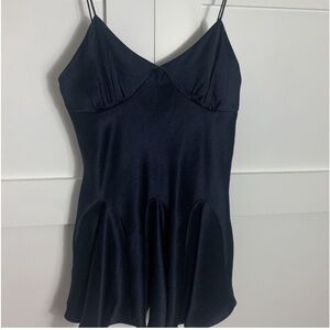 Looking for this!!!! Khaite Liliana Paneled Satin Mini Dress In Dark Navy